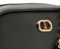 Bolsa Tiracolo Pequena Arredondada Glam Preta