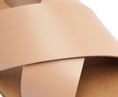 Rasteira Tiras Cruzadas Couro Rosa Blush