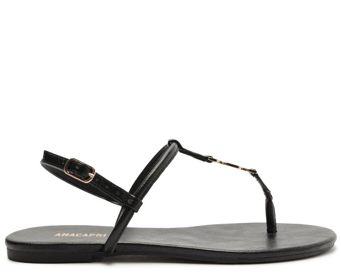 Sandália Slim Metal A Preta