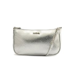 Bolsa Tiracolo Média Snake Prata