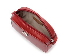 Bolsa Tiracolo Pequena Arredondada Glam Vermelha