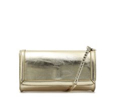 Bolsa Tiracolo Pequena Envelope Logo Glam Dourada