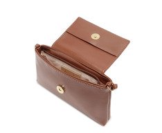 Bolsa Tiracolo Pequena Envelope Marrom