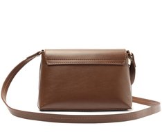 Bolsa Tiracolo Pequena Chaveiro Flor Marrom
