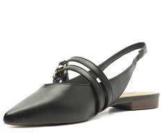 Sapatilha Slingback Tira Dupla Preta