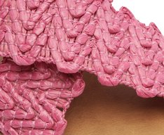 Rasteira Tiras Cruzadas Palha Zig Rosa