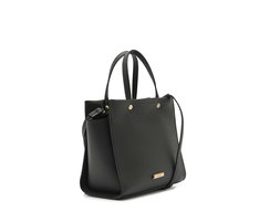 Bolsa Tote Média Croco Preta