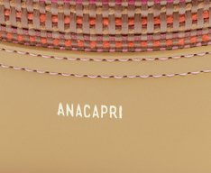 Bolsa Bucket Pequena Missangas Laranja E Marrom