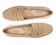 Mocassim Madri Bico Quadrado Bege