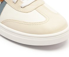 Tênis Pontilhado Lateral Branco e Azul