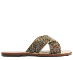 Rasteira Tiras Cruzadas Glam Multicolor