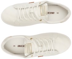 Tênis Pontilhado Basic Branco E Dourado