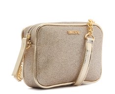 Bolsa Tiracolo Pequena Textura Glam Dourada