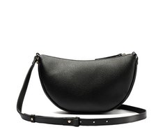 Bolsa Tiracolo Média Meia Lua Preta