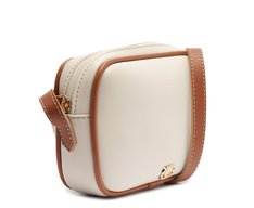 Bolsa Tiracolo Pequena Cápsula Arredondada Branca