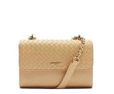 Bolsa Tiracolo Pequena Aba Tressê Bege