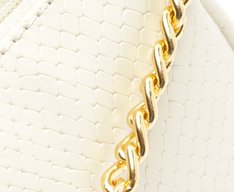 Bolsa Tiracolo Média Snake Branca