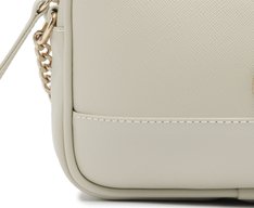 Bolsa Tiracolo Pequena Cápsula Metal Branca