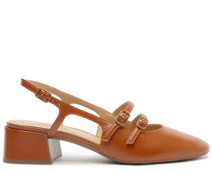 Sapatilha Boneca Slingback Marrom Milena