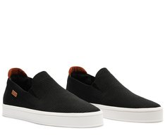 Tênis Slip On Knit Riscado Preto