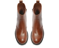 Bota Tratorada Couro Marrom Cinnamon