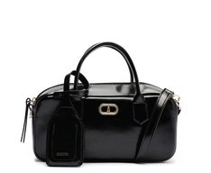 Bolsa Tote Média Bag Charm Tag Preta