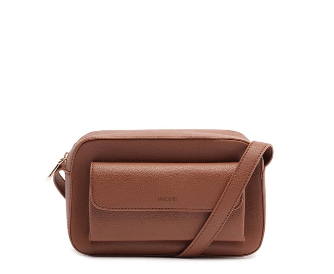 Bolsa Tiracolo Pequena Bolso Frontal Marrom
