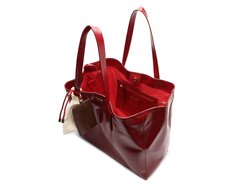 Bolsa Shopping Grande Verniz Porta Cartão Vermelha