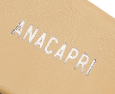 Sandália Mule Salto Bloco Glam Bege