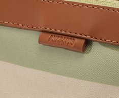 Necessaire Média Listras Vinil Verde