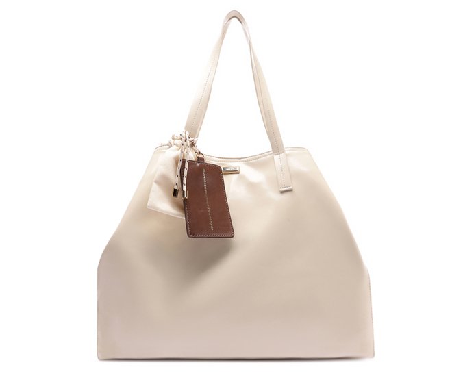 Bolsa Shopping Grande Verniz Porta Cartão Branca