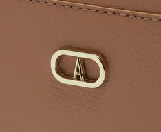 Bolsa Shopping Grande Com Necessaire Bicolor Marrom