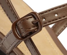 Sandália Salto Bloco Ivory Marrom