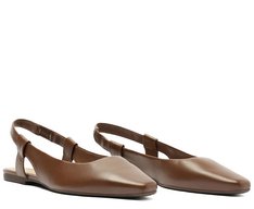 Sapatilha Slingback Minimal Marrom