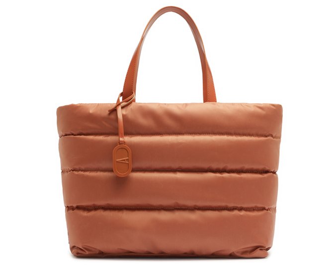 Bolsa Shopping Grande Nylon Fluffy Marrom