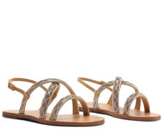 Sandália Manta Glam Detalhada Dourada