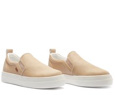 Tênis Slip On Sola Alta Bege