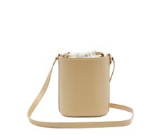 Bolsa Bucket Pequena Missangas Laranja E Marrom