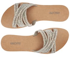 Rasteira Multitiras Glam Hot Fix Prata