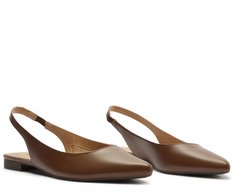 Sapatilha Slingback Bico Fino Marrom Cinnamon