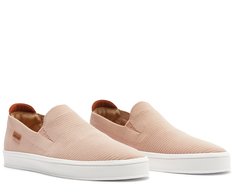 Tênis Slip On Knit Riscado Rosa