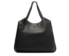 Bolsa Shopping Grande Costura Ornamental Preta