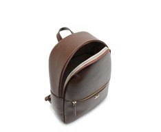 Mochila Média Zíper Frontal Marrom Curcuma