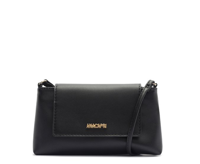 Bolsa Tiracolo Pequena Tampa Preta