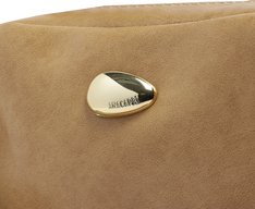 Bolsa Tiracolo Pequena Lenço Decorativo Bege