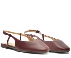 Sapatilha Slingback Bico Quadrado Basic Rosa