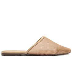 Mule Tela Transparente Bege