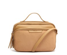 Bolsa Tiracolo Média Franjas Bege