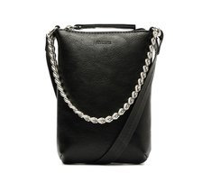 Bolsa Tiracolo Pequena Estilosa Corrente Preta