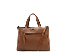 Bolsa Tote Média Bolso Frontal Barbicacho Marrom